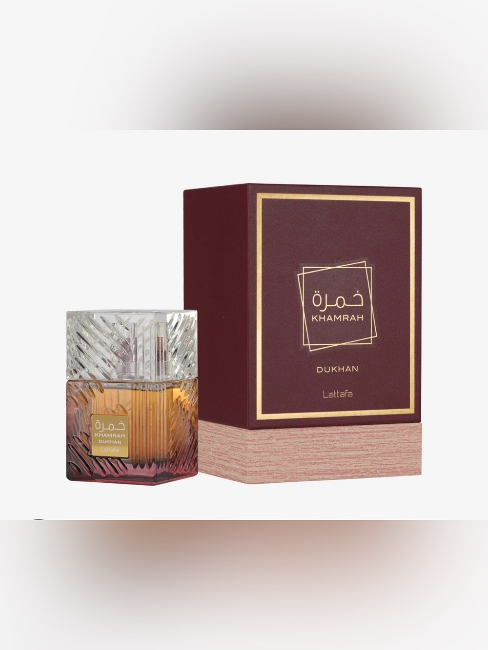 Khamrah Dukhan Unisex Fragrance — Burgundy Bottle